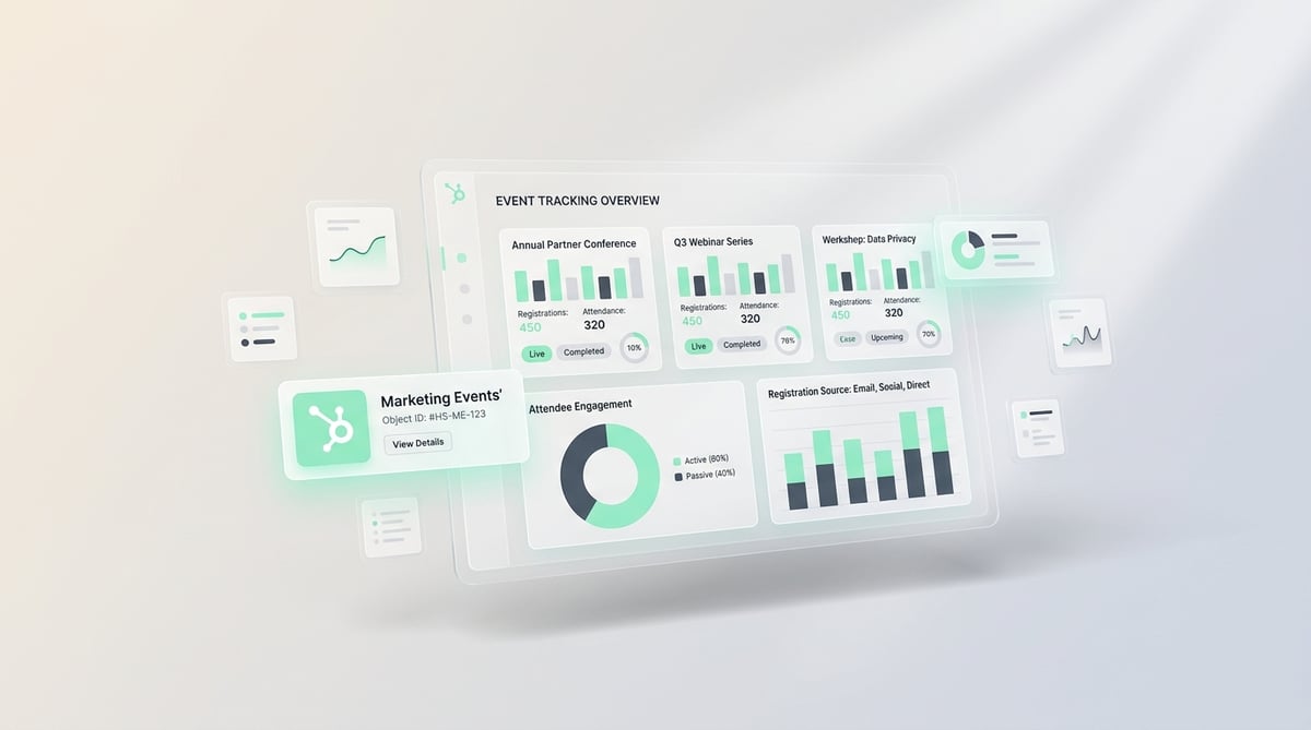 The HubSpot marketing events object: what it does and where it stops
